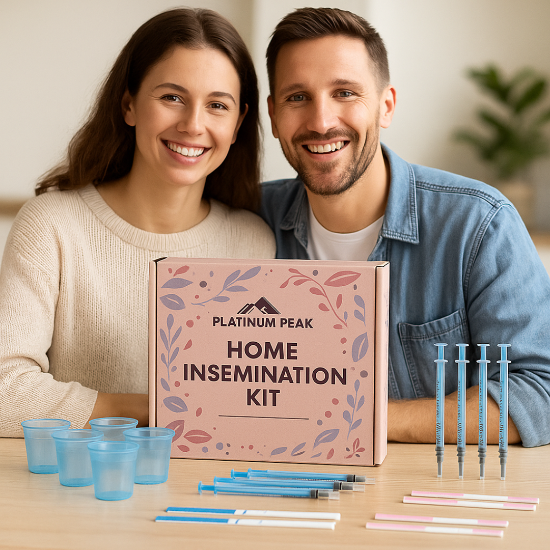 Home Insemination Kit | Self Insemination | Conception Support | 6 Syringes, 6 Collection Cups, 2 Ovulation Tests, 2 Pregnancy Tests